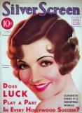 Silver Screen Magazine Vol 2 #4 J Fred Henry Publications 1932 Golden Age Claudette Colbert Painted