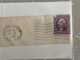 US George Washington Violet From 1932 #720b 3 Cent Stamp Mailed 1938 Los Angeles CA