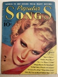 Popular Songs Magazine Vol 2 #6 Dell Publishing 1936 Golden Age Grace Moore Painted Cover