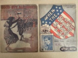 2 Vintage Sheet Music Good Bye Alexander Good Bye Honey Boy 1918 When the Band plays Yankee Doodle 1