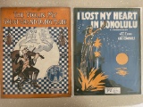 2 Vintage Sheet Music I Lost My Heart in Honolulu 1916 The Violin My Great Gand Daddy Made 1910