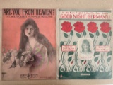 2 Vintage Sheet Music If He Can Fight Like He Can Love Good Night Germany 1918 Are You From Heaven 1