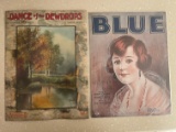 2 Vintage Sheet Music Blue 1922 Dance of the Dewdrops 1915