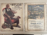 3 Vintage The Etude Pressers Musical Magazine Dec 1920 Nov 1923 & Dec 1919 Plus 1910 Sheet Music For