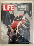 Vintage Life Magazine February 1965 Silver Age Churchills Funeral