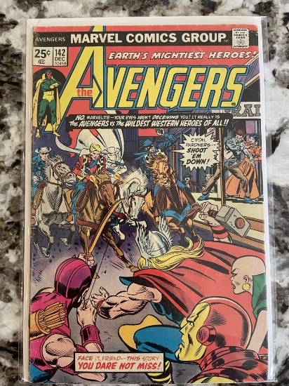 Avengers Comic #142 Marvel 1975 Bronze Age Issue Includes Hawkeye and Thor