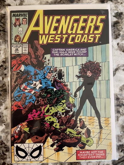 Avengers West Coast Comic #48 Marvel 1989 Copper Age VISIONQUEST STORYLINE