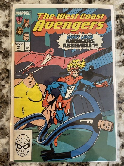 Avengers West Coast Comic #46 Marvel 1989 Copper Age KEY 1st Appearance Great Lakes Avengers
