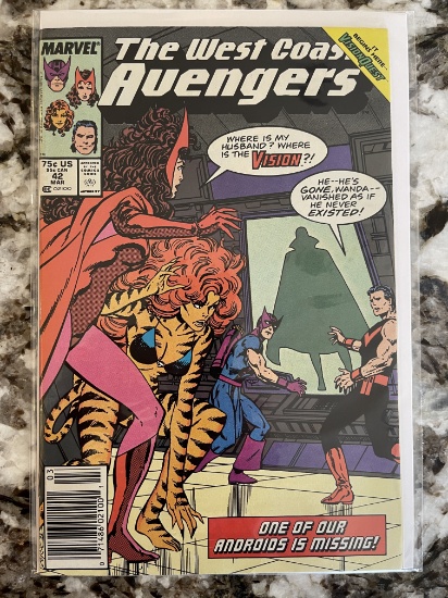 Avengers West Coast Comic #42 Marvel 1989 Copper Age VISIONQUEST STORYLINE BEGINS!
