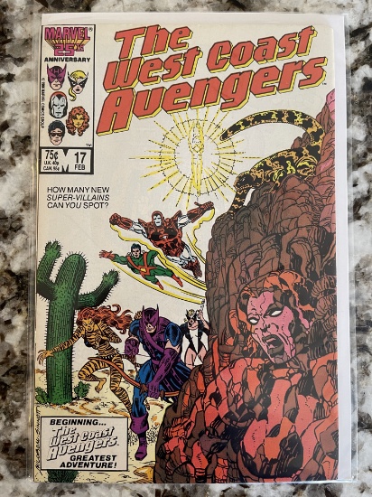 Avengers West Coast #17 Marvel 1987 Copper Age KEY 1st Appearance of Sunstroke