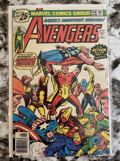 Avengers Comic #148 Marvel 1976 Bronze Age Key American Eagle Becomes Captain Hawk