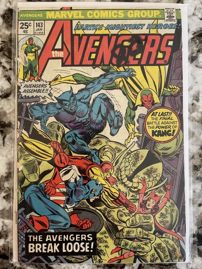 Avengers Comic #143 Marvel 1976 Bronze Age Issue Includes Hawkeye and Thor