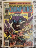 Champions Comic #15 Marvel 1977 Bronze Age Black Widow and Crimson Dynamo From New Movie