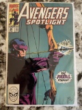 Avengers Spotlight Comic #36 Marvel 1990 Copper Age HAWKEYE