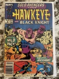 Solo Avengers Comic #4 Marvel 1988 Copper Age Hawkeye and Black Knight from The Eternals