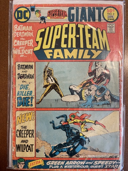 Super Team Family Comic #2 Giant DC Comics 1976 Bronze Age Deadman Creeper Wildcat Green Arrow Speed