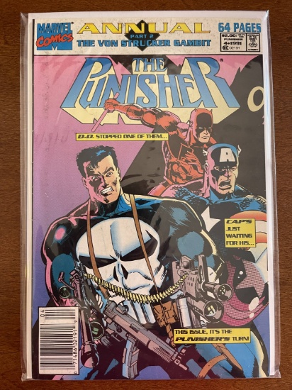 Punisher Annual Comic #4 Marvel 1991 Giant Sized Von Strucker Gambit