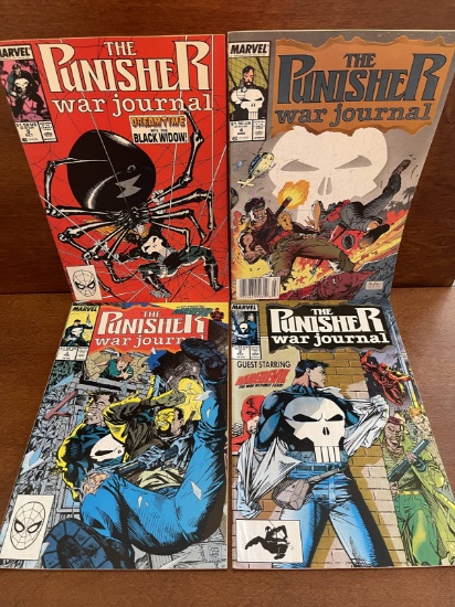 4 Punisher War Journal Comics #2-4 and #9 Marvel 1988 Copper Age