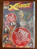 X-Force Comic #1 Polybagged With Trading Card Marvel Key First Issue