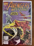 Avengers West Coast #63 Marvel 1990 Copper Age Key Origin of Living Lightning