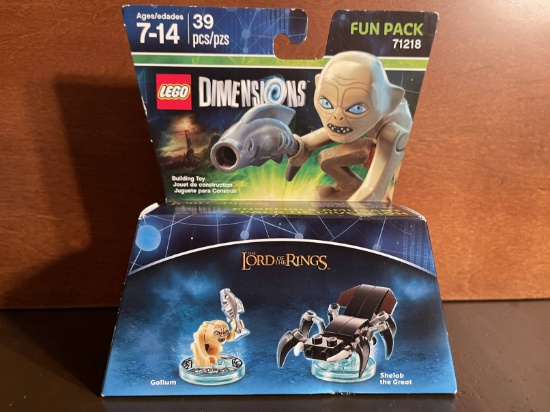 Lego Dimensions Fun Pack #71218 Lord of the Rings Gollum Shelob the Great New in Box
