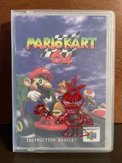 Mario Kart 64 Game Cartridge Plastic Case & Instructions Clean Tested & Works Great