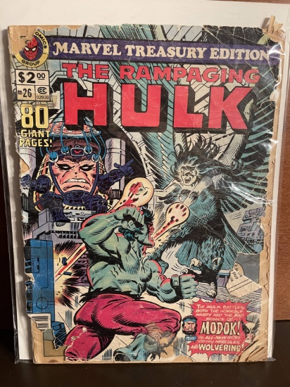 The Rampaging Hulk Marvel Treasury Edition Giant #26 Guest Star Wolverine 1980 Bronze Age