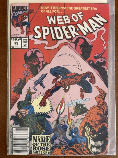 Web of Spider Man Comic #84 Marvel Comics Name of the Rose Part 1