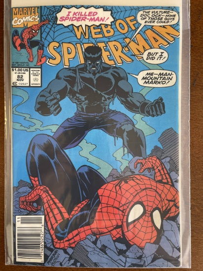 Web of Spider Man Comic #82 Marvel Comics Man Mountain Marko