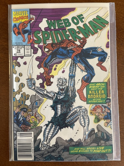 Web of Spider Man Comic #79 Marvel Comics Killer Android