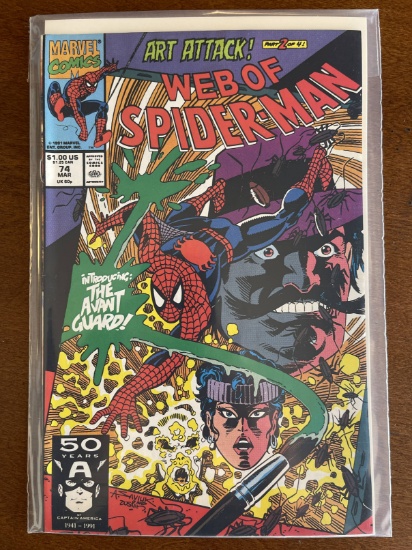 Web of Spider Man Comic #74 Marvel Comics The Avant Guard