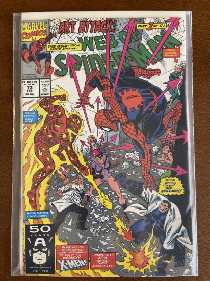 Web of Spider Man Comic #73 Marvel Comics Human Torch X Men
