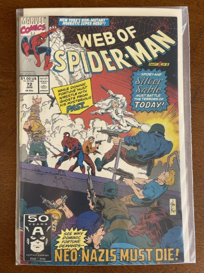 Web of Spider Man Comic #72 Marvel Comics Silver Sable