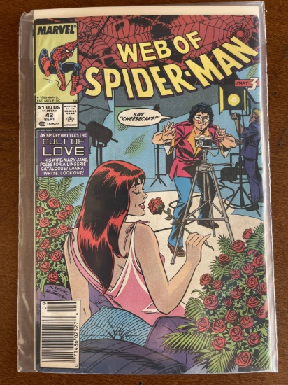 Web of Spider Man Comic #42 Marvel Comics Cult of Love 1988 Copper Age