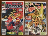 2 Issues The New Warriors Comic #15 & #16 Marvel Comics Terrax Psionex Fantastic Four