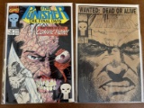2 Issues The Punisher Comic #55 & #57 Marvel Comics Double Cover