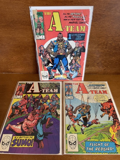 3 Items The A Team Comics 1-3 Marvel Comics 1984 Full Set Bronze Age Comics KEY 1st Issue