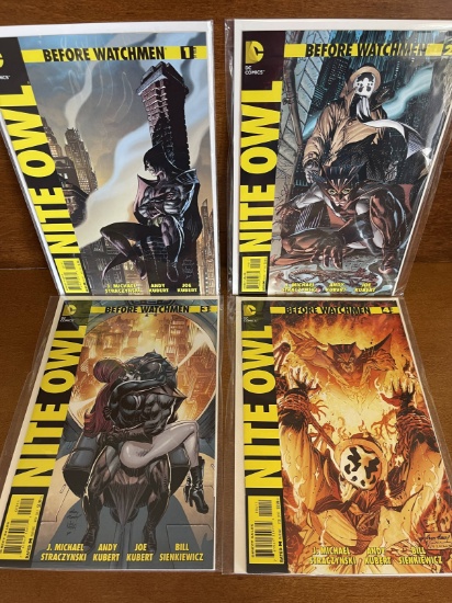 4 Items Before Watchmen Night Owl DC Comics #1-4 Full Set DC Comics KEY 1st Issue