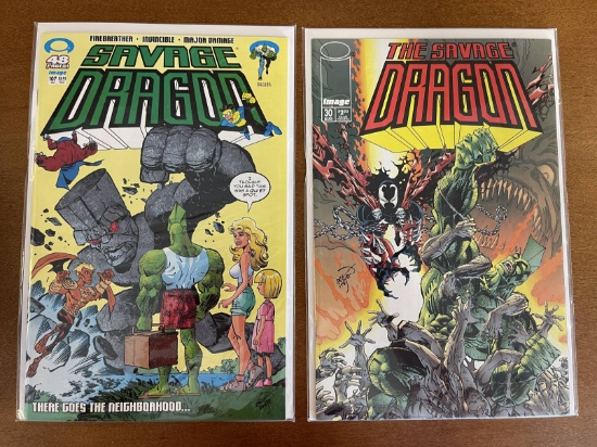 2 Issues Savage Dragon Comic #30 #107 Image Comics Spawn Guest Starring