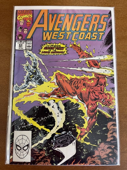 West Coast Avengers Comic #63 Marvel Comics KEY 1st Appearance and Origin of Living Lightning