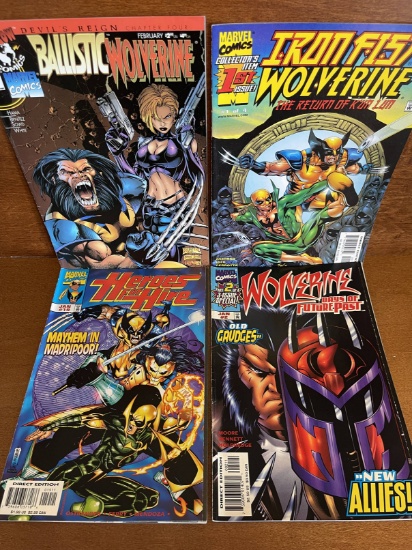 4 Issues Heroes for Hire #19 Ballistic Wolverine #1 Iron Fist Wolverine #1 Wolverine Days of Future