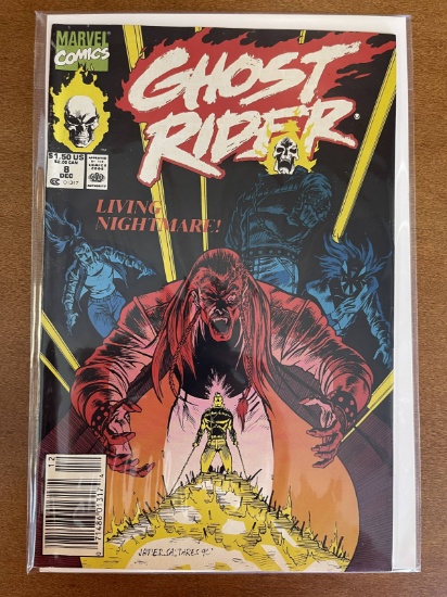 Ghost Rider Comic #8 Marvel Comics 1990 Copper Age Comic Blackout