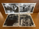 4 Re-Issue Photos For Sergeant York in 1949 Gary Cooper 8x10 Warner Bros Printing On Bottom