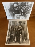 2 Charlie Chaplin Reprint Photos as the Little Tramp