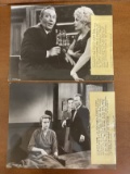 2 Photo Stills and Press Articles for Bing Crosby 1954 The Country Girl Grace Kelly 7X9