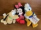 3 Disney Store Exclusive Mini Bean Bag Figures Donald Pluto and Minnie Mouse Like New