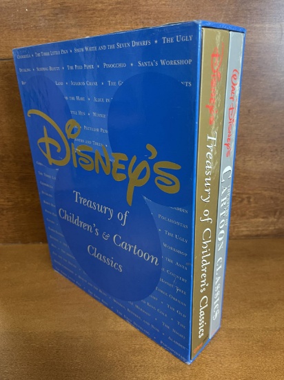 Hardcover Book Set Disneys Treasury of Childrens & Cartoon Classics Walt Disney Press Very Good Cond