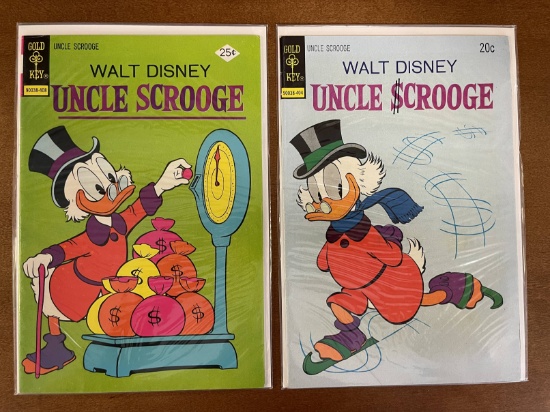 2 Issues Walt Disney Uncle Scrooge #111 & #113 Gold Key 1974 Bronze Age Comics