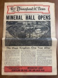 Disneyland News Vol 2 #3 September 1956 The Magic Kingdom One Year After Opening Front Page Mineral