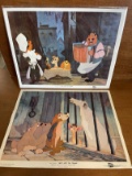2 Items Original Vintage Walt Disneys Lady and the Tramp Movie Lobby Cards First All Cartoon Feature